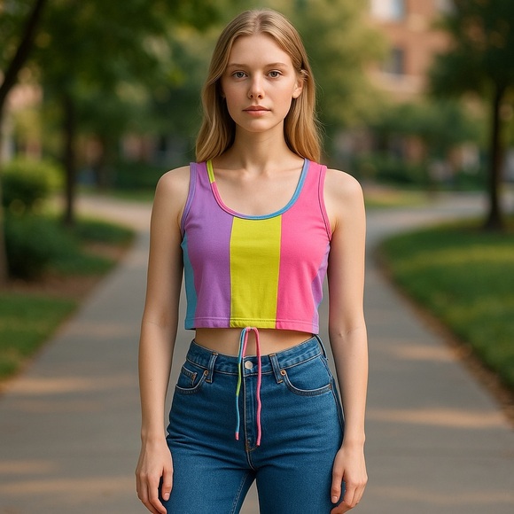 Women’s Multi Color Stripe Tank Top
New - Picture 1 of 7